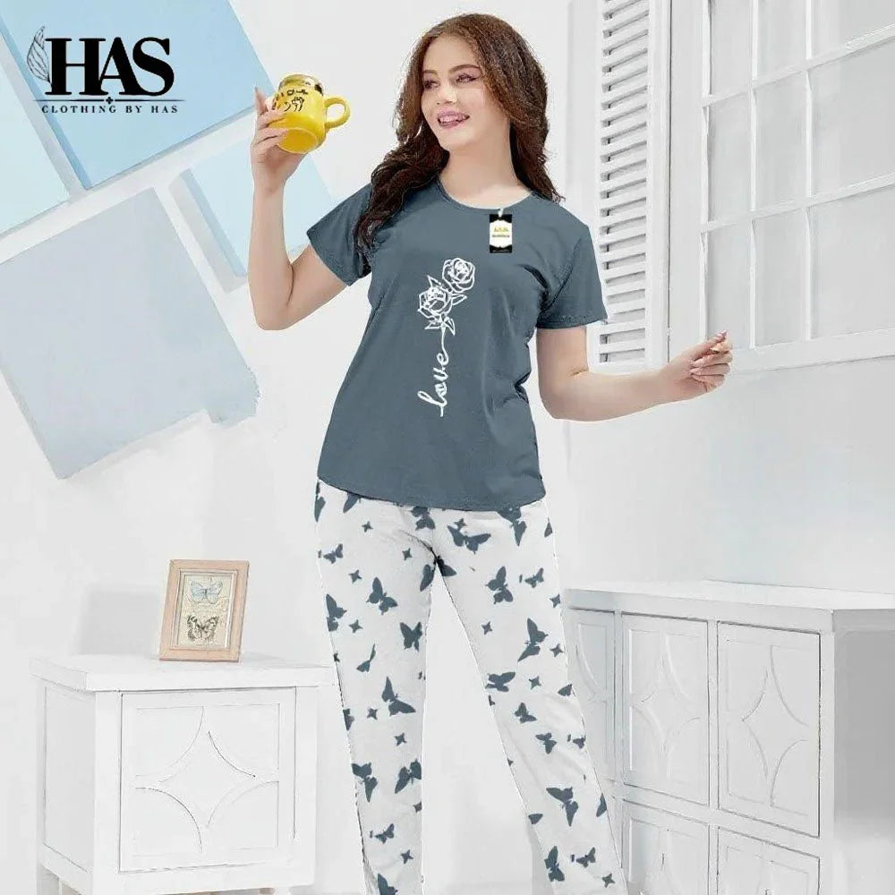 Lounge Wear with Printed Trouser - Clothing By Has