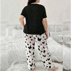 Mix Printed Butterfly Butterfly Printed Trousers – Women's Lounge Wear - Clothing By Has