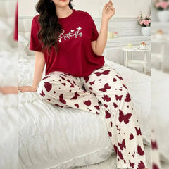 Mix Printed Butterfly Butterfly Printed Trousers – Women's Lounge Wear - Clothing By Has