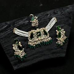 Emerald Pearl Enchantment Choker Set - (CS-08)