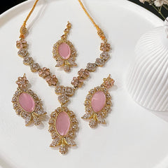 Gul-e-Rena Crimson Necklace Set S-53