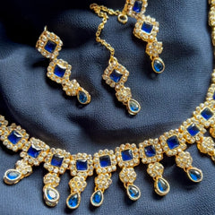 Sheesh Husn Choker Set (Diamond Drop Necklace Set S-43)