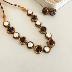 Nur-e-Heer Noir Charm Necklace Set - S-59