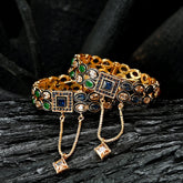 Polki and Ruby Bangles - BN-38