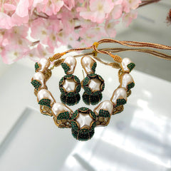 Moti e Phool Shine Pearl Necklace Set - S-50