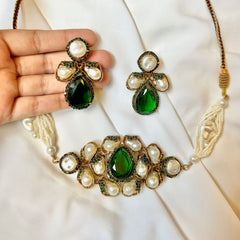 Heera-e-Hunar Mother of Pearls Gemstones Set - S-45