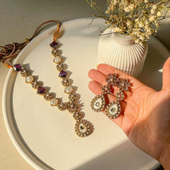 Gul e Haseen Enchanted Lotus Necklace Set - S-55
