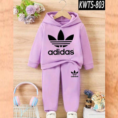 HAS Printed Kids Hoodie Style Winter Track-Suit [ADDIDAS]