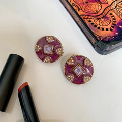 Diyar-e-Moti Glossy Round Pearl Stud Earrings - ER-96