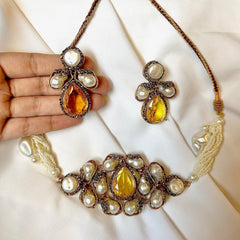 Heera-e-Hunar Mother of Pearls Gemstones Set - S-45