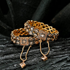 Polki and Ruby Bangles - BN-38