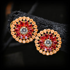 Rose Petal Earrings - (T-11)