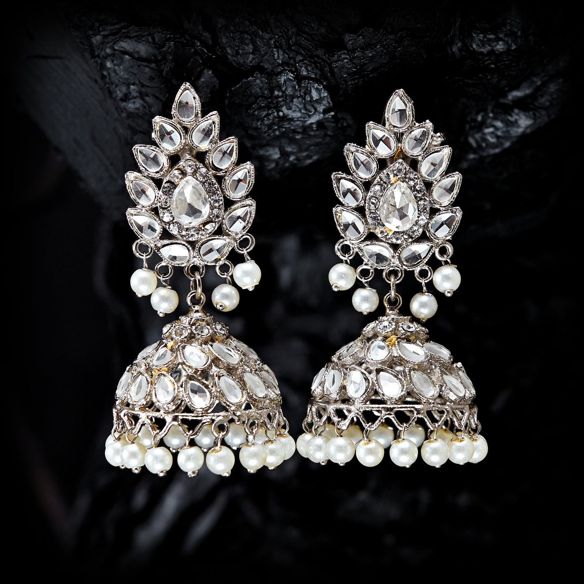 Moonlit Kundan Jhumkay