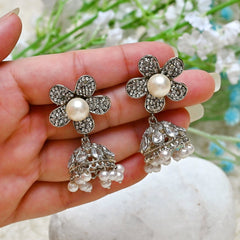 Flower Pearl Jhumki