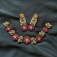 Noor e Laiyl Mifnoghht Garden Necklace Set - S-54