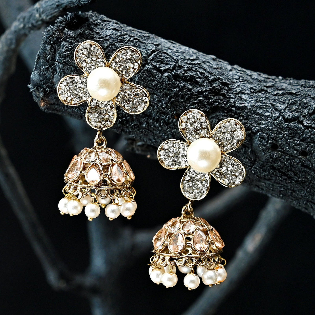 Flower Pearl Jhumki