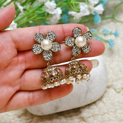 Flower Pearl Jhumki